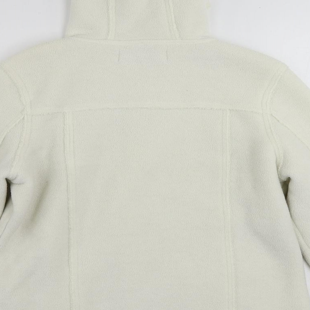 Falmer Womens White Jacket Size 12 Button - Hooded