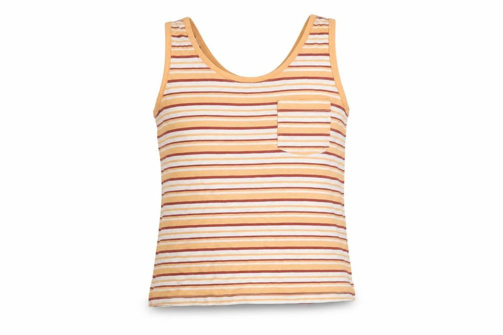 NEXT Womens Orange Striped Cotton Basic Tank Size 6 Scoop Neck