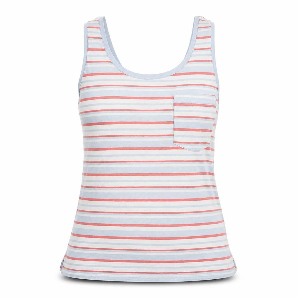 NEXT Womens Multicoloured Striped Cotton Basic Tank Size 6 Scoop Neck