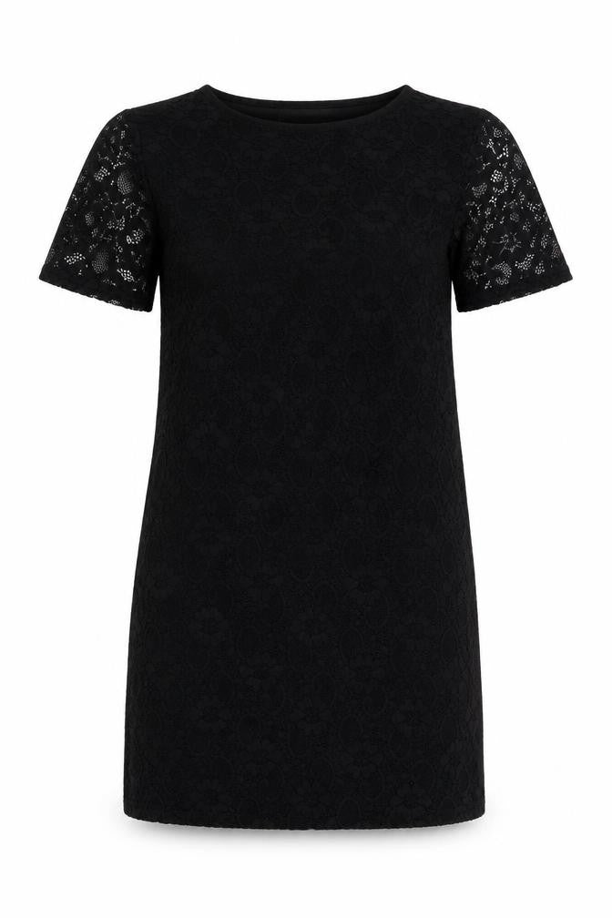 Boohoo Womens Black Polyester Mini Size 8 Boat Neck Pullover