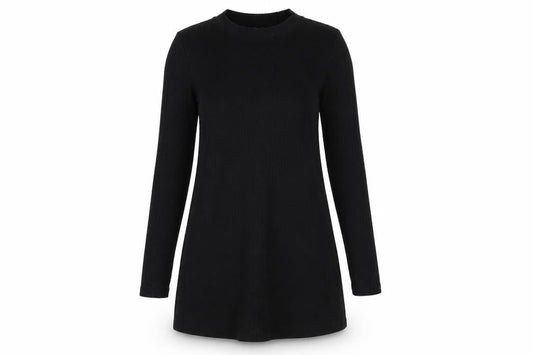 Topshop Womens Black Polyester Shift Size 8 High Neck Pullover