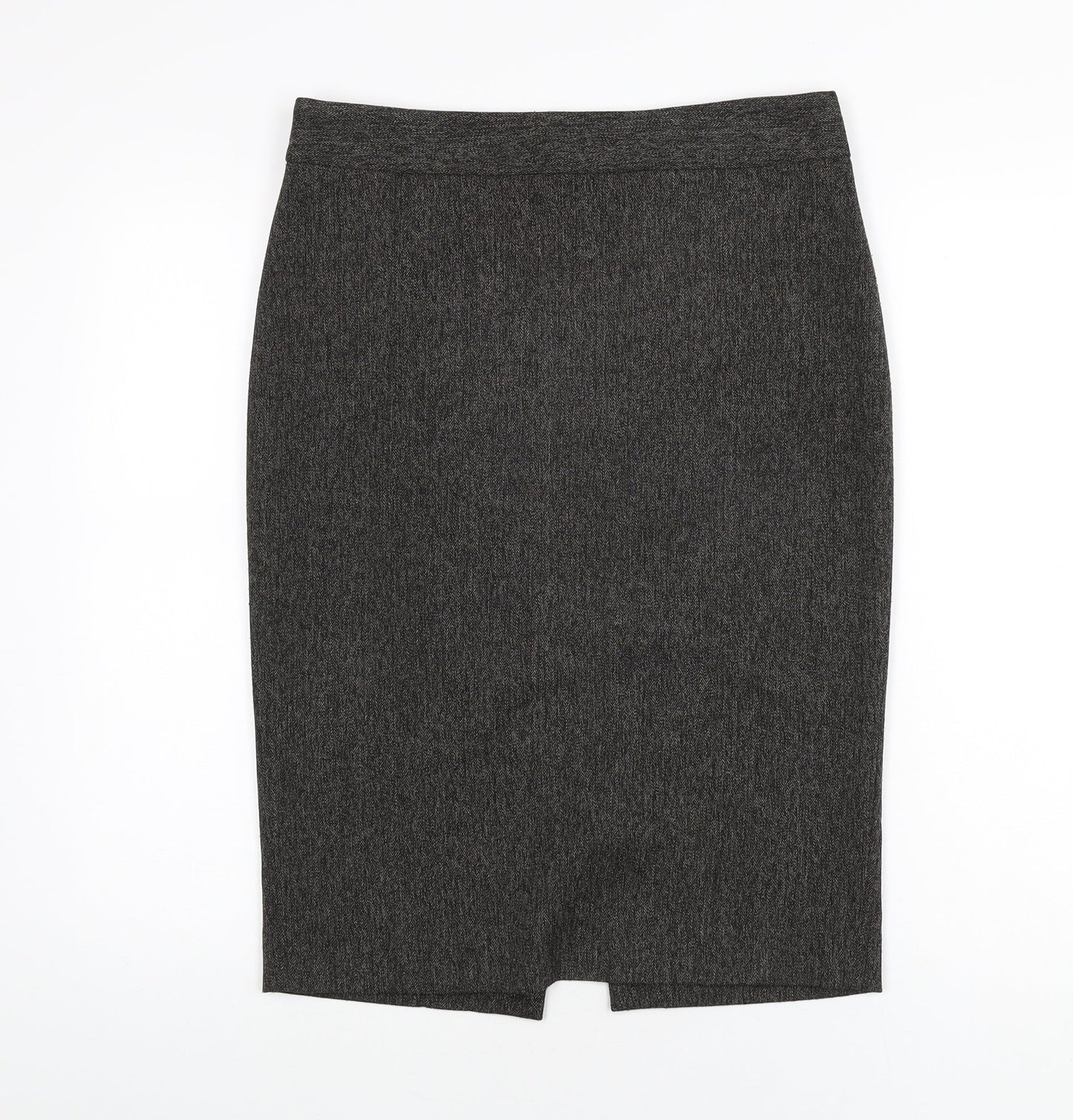 Zara Womens Grey Polyester Straight & Pencil Skirt Size M Zip