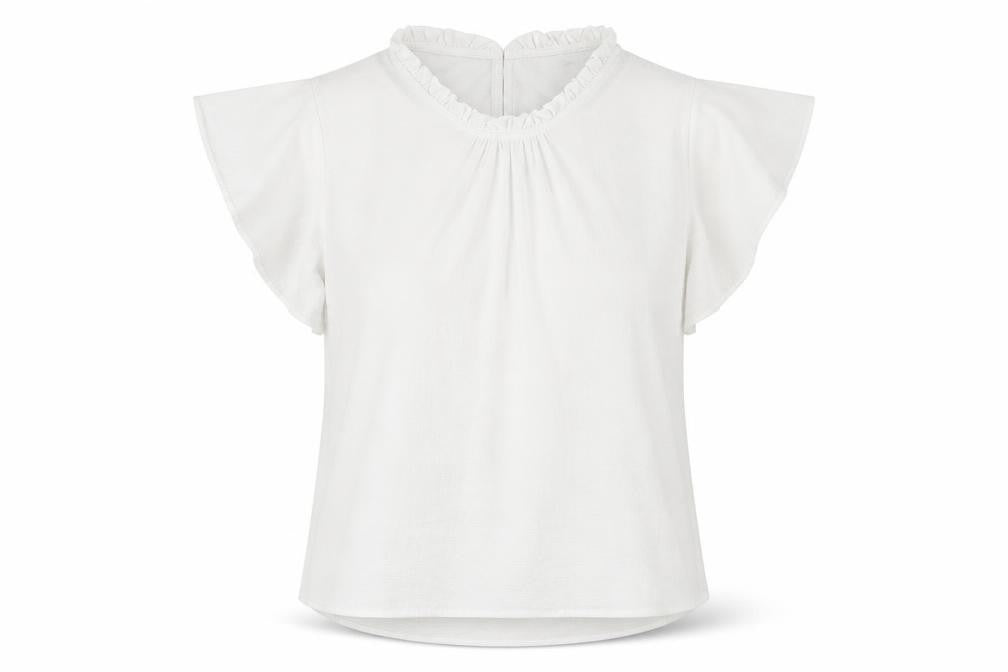 Boohoo Womens White Polyester Basic T-Shirt Size 8 Round Neck