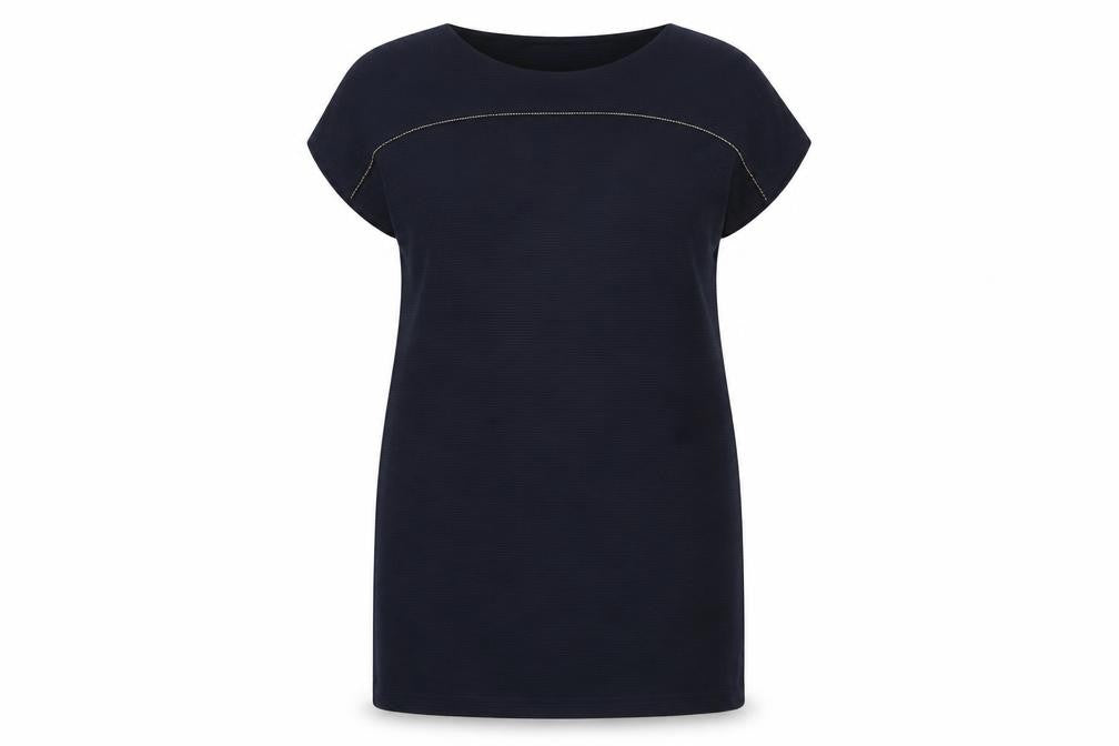 Celuu Womens Blue Viscose Shift Size 12 Boat Neck Pullover