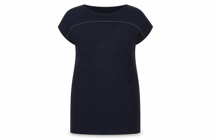 Celuu Womens Blue Viscose Shift Size 12 Boat Neck Pullover
