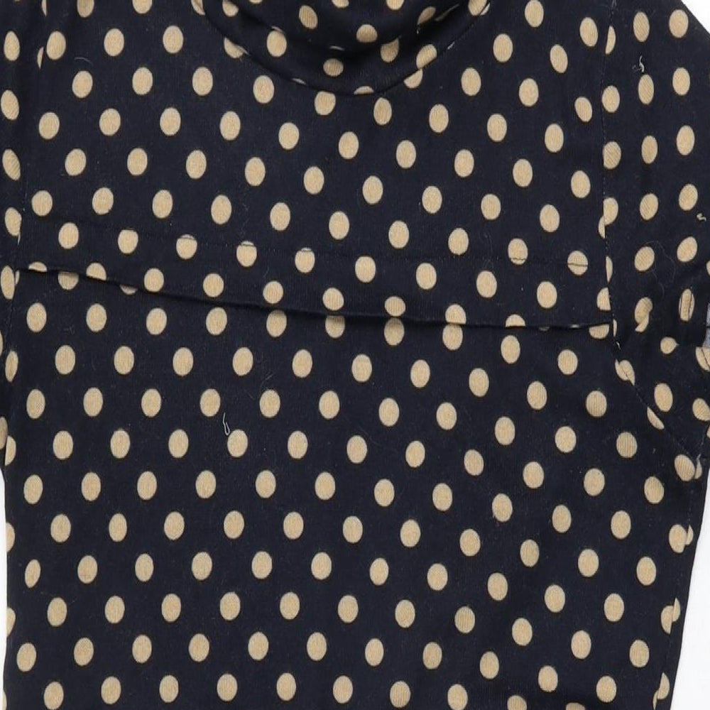 Goldkid Womens Blue Polka Dot Polyester Shift Size L Round Neck Pullover