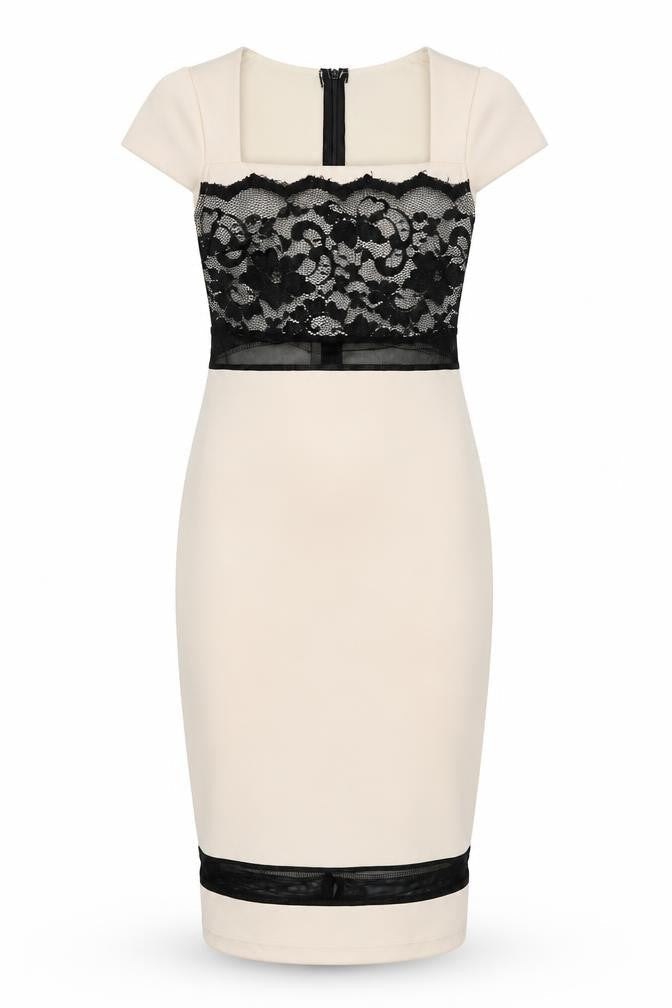 Amy Childs Womens Pink Polyester Bodycon Size 8 Square Neck Zip