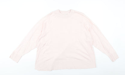 Additional front view of Kin women’s pink crew neck cotton jumper, size S