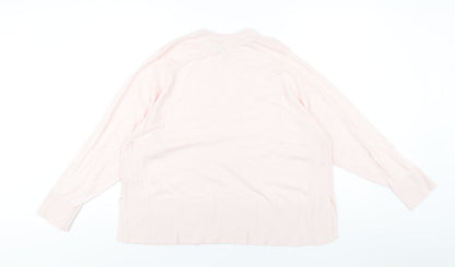 Back view of Kin women’s pink crew neck cotton jumper, size S