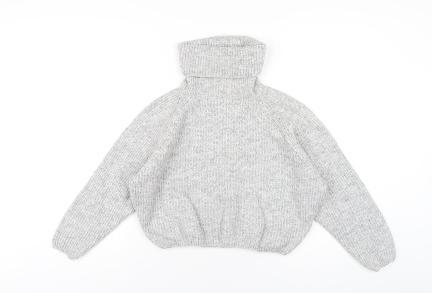 Subduded Womens Grey Roll Neck Acrylic Pullover Jumper One Size