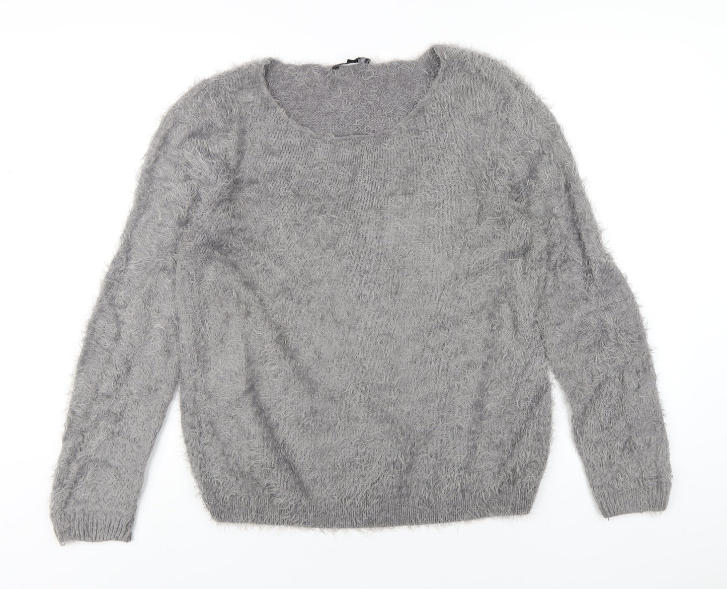 ESMARA Womens Green Round Neck Polyamide Pullover Jumper Size 14