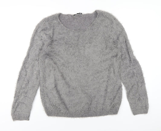 ESMARA Womens Green Round Neck Polyamide Pullover Jumper Size 14