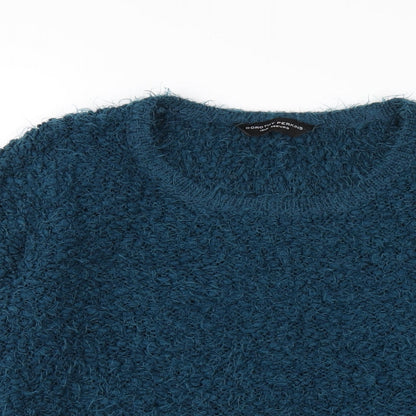 Dorothy Perkins Womens Blue Round Neck Polyester Pullover Jumper Size 12