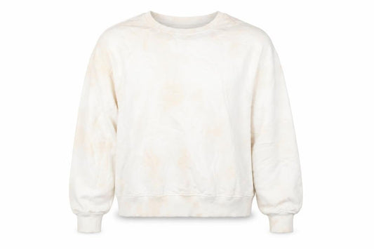 New Look Womens Beige Geometric Cotton Pullover Sweatshirt Size L Pullover - Tie Dye