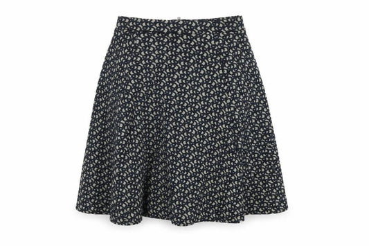 Great Plains Womens Blue Geometric Viscose A-Line Skirt Size 8 Zip