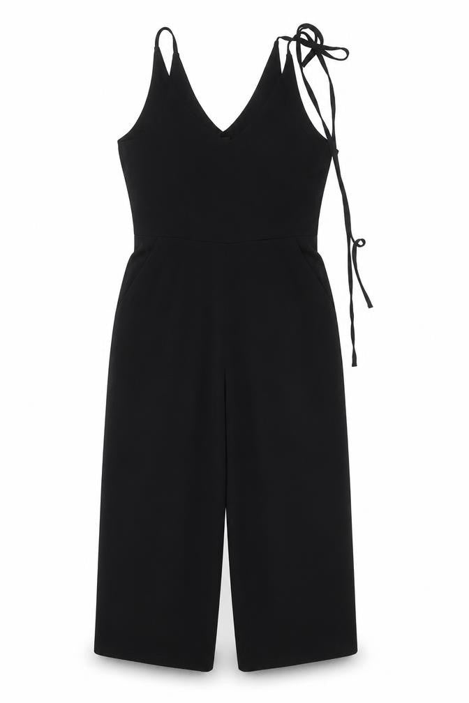 AX Paris Womens Black Polyester Jumpsuit One-Piece Size 8 L19 in Zip