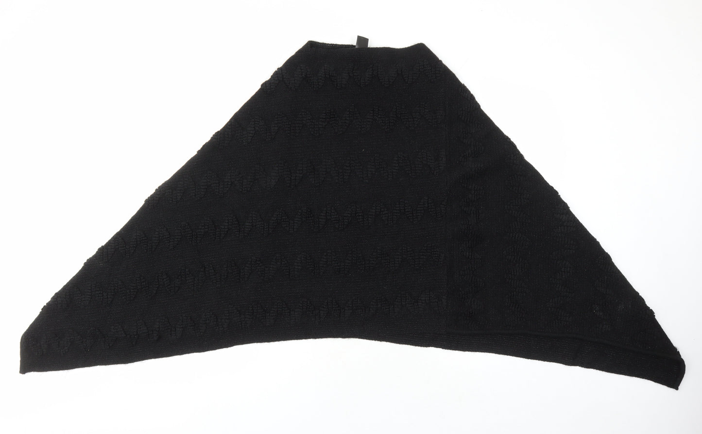 NEXT Womens Black Boat Neck Acrylic Cape Jumper Size L - Poncho Size L-XL