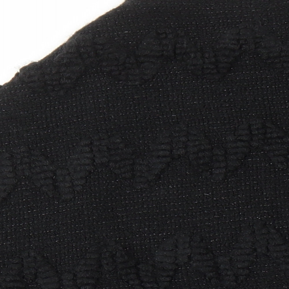NEXT Womens Black Boat Neck Acrylic Cape Jumper Size L - Poncho Size L-XL