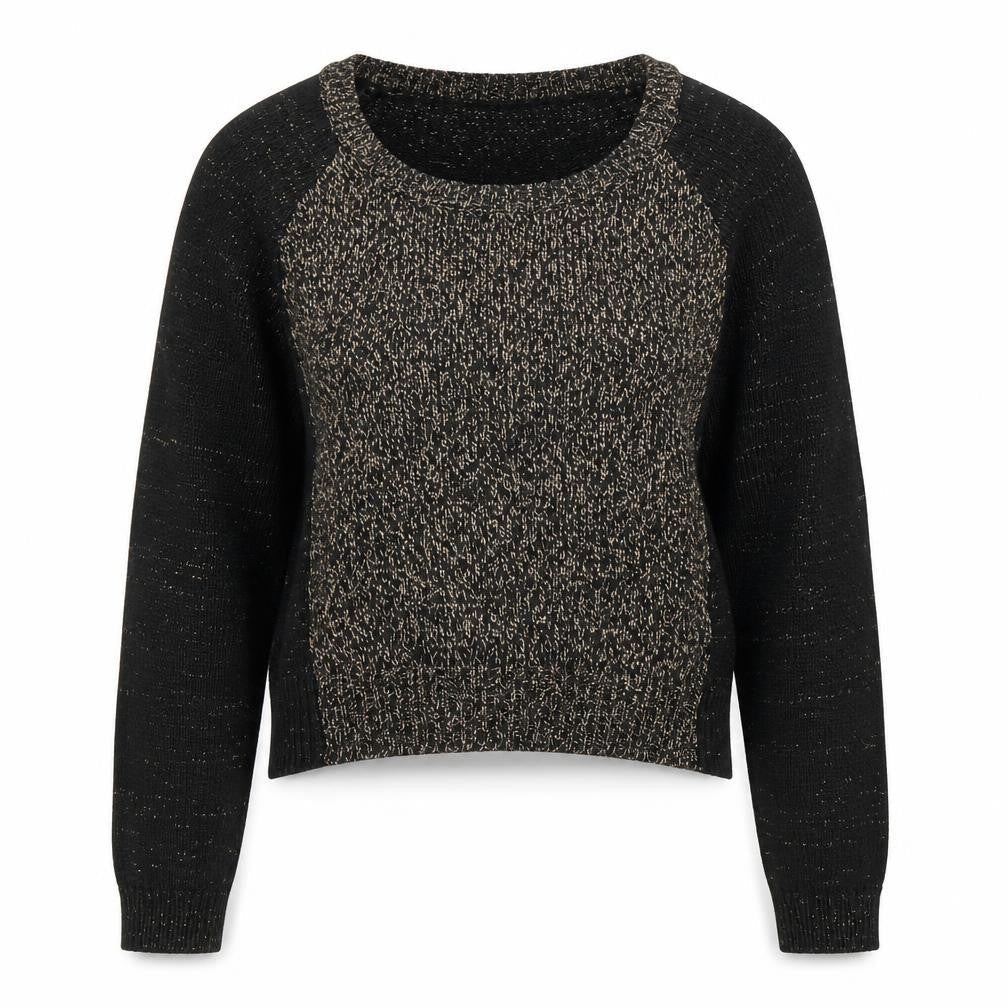 Divided by H&M Womens Black Round Neck Acrylic Pullover Jumper Size S