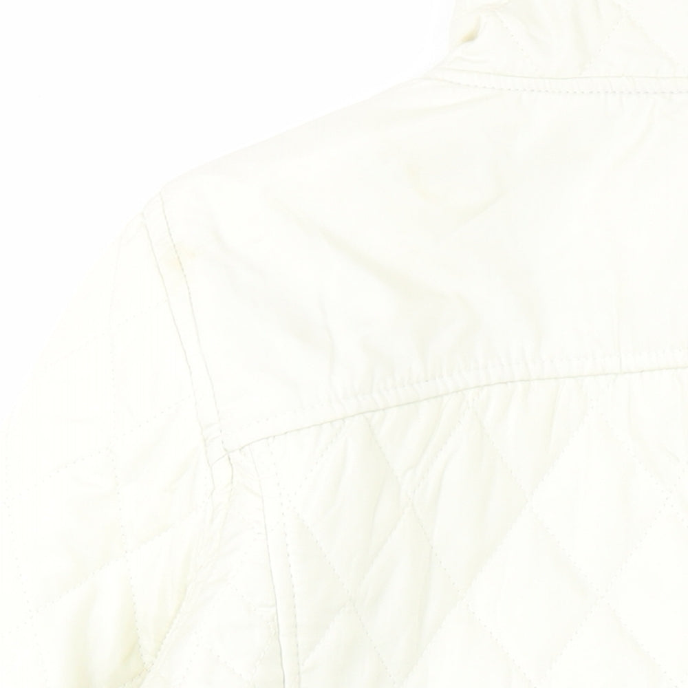 Regatta Womens White Quilted Coat Size 10 Zip - Pockets