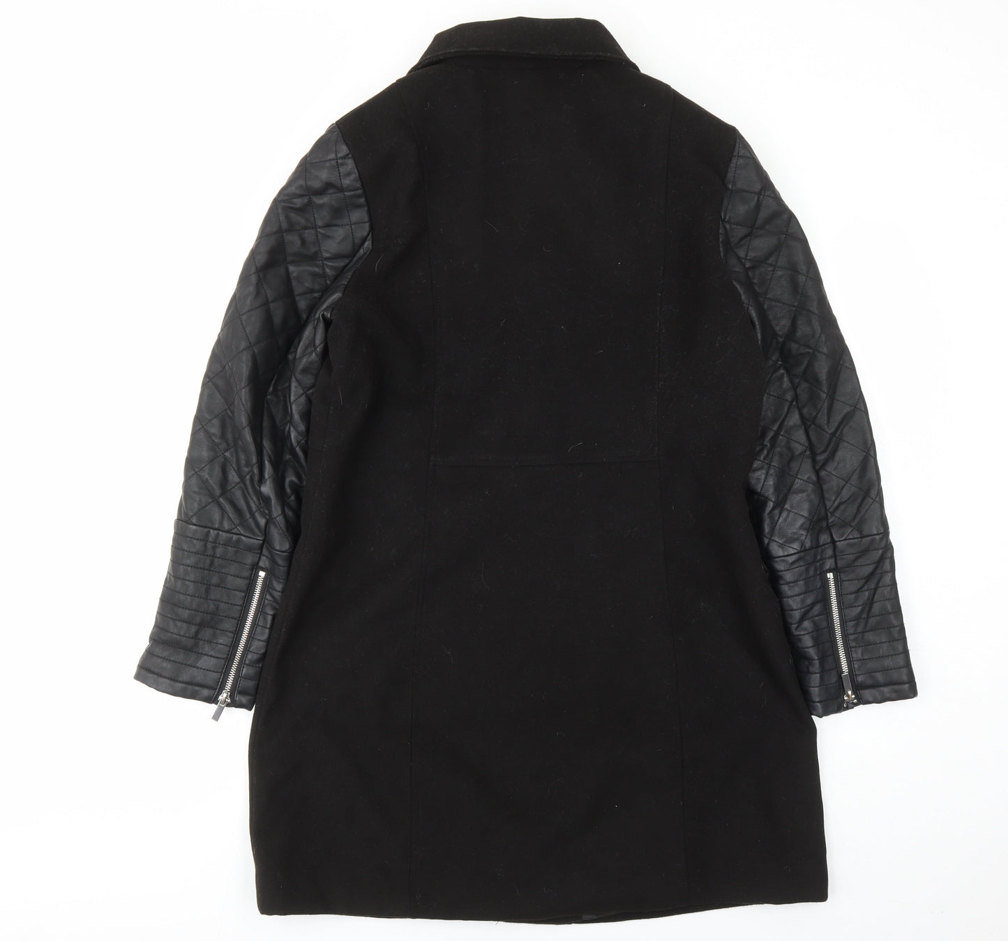 New Look Womens Black Jacket Size 12 Zip - Pockets