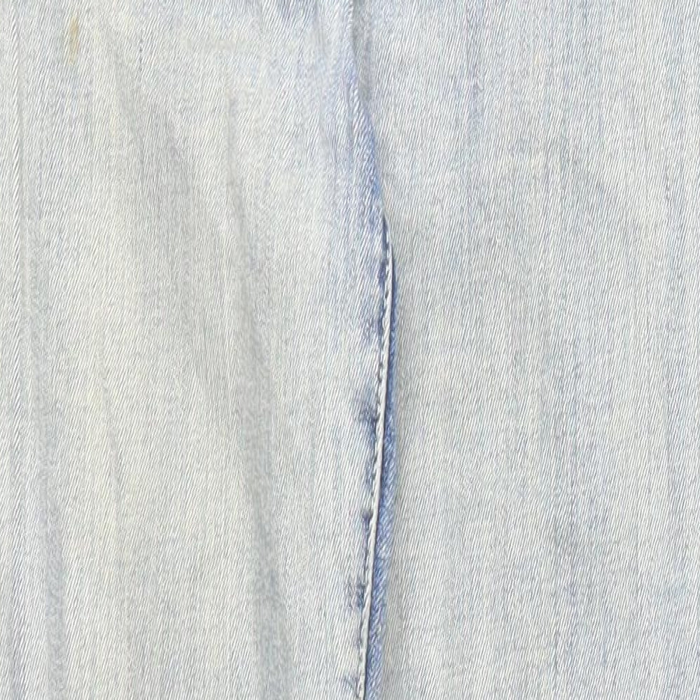 Waredenim Womens Blue Cotton Skinny Jeans Size 10 L30 in Regular Zip - Pockets