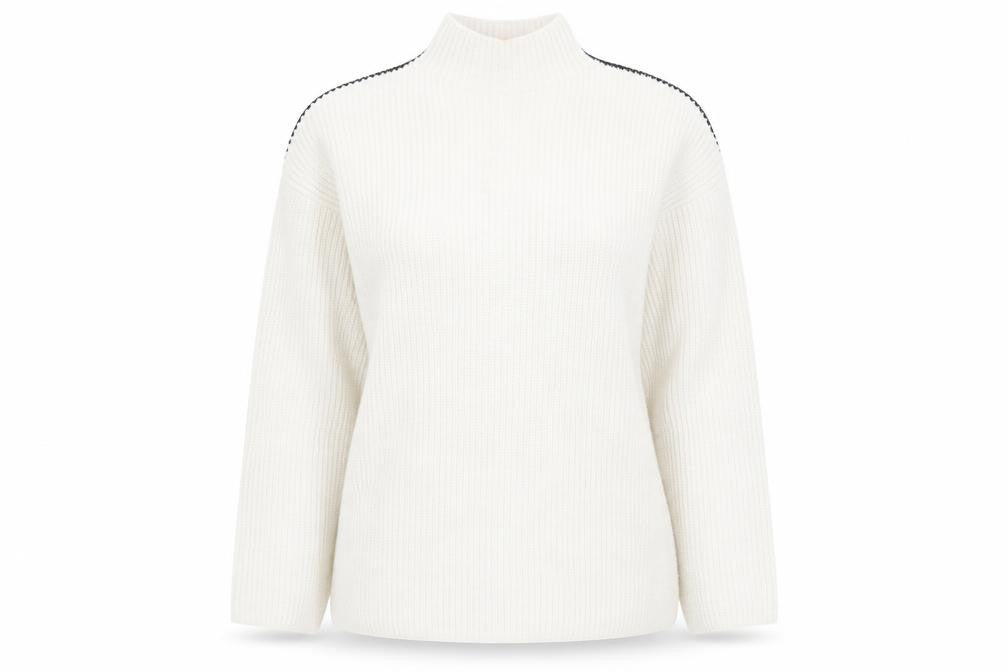 marks and Womens Beige High Neck Polyester Pullover Jumper Size L