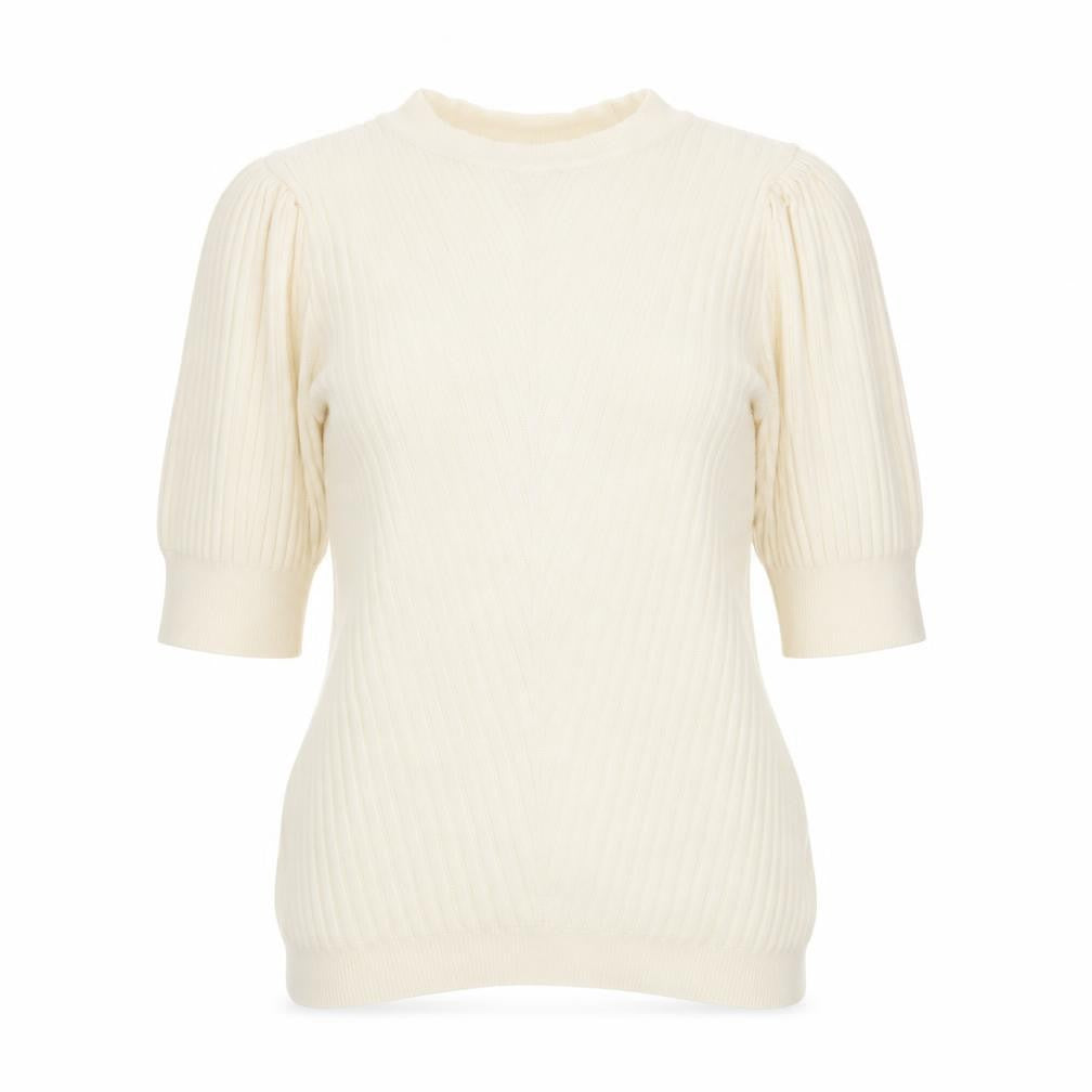 Marks & Spencer Womens Ivory Round Neck Viscose Pullover Jumper Size 10