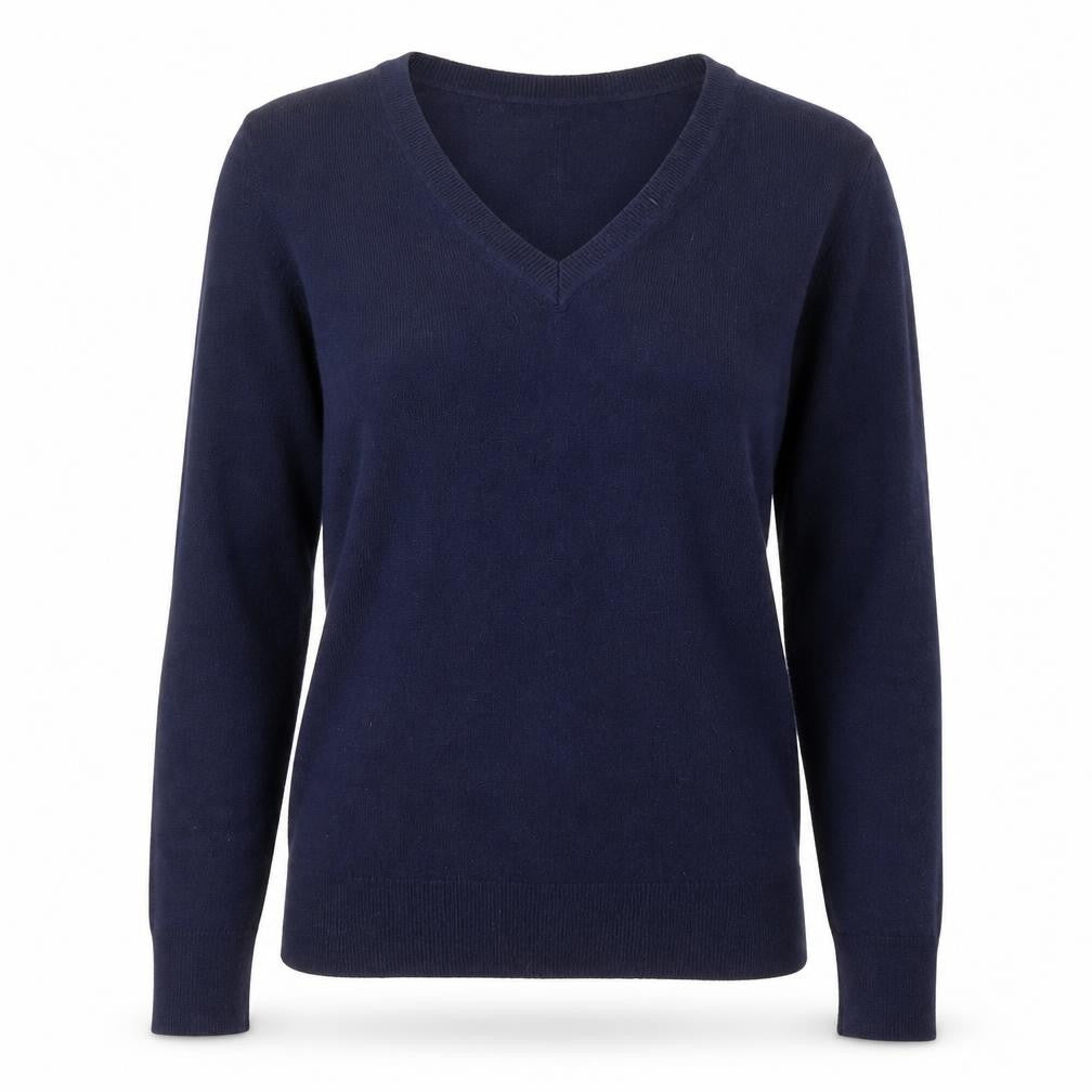 Gap Womens Blue V-Neck Nylon Pullover Jumper Size S