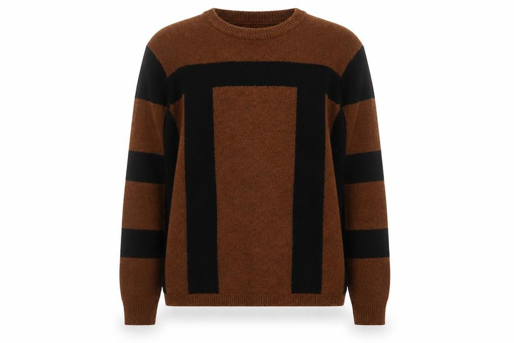 ASOS Womens Brown Crew Neck Acrylic Pullover Jumper Size 10