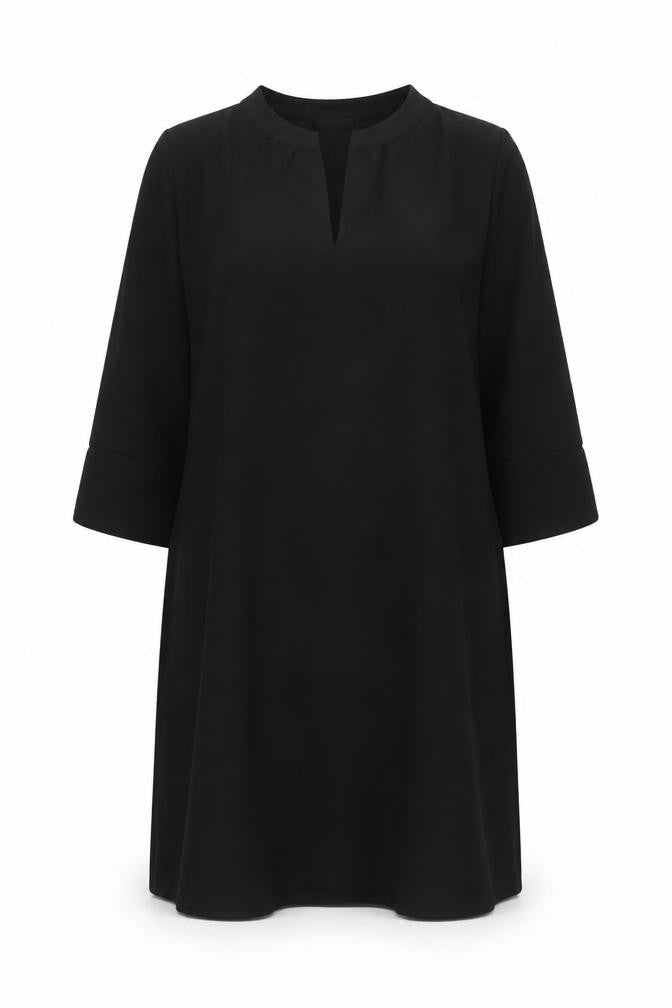 Marks & Spencer Womens Black Polyester A-Line Size 12 V-Neck Pullover