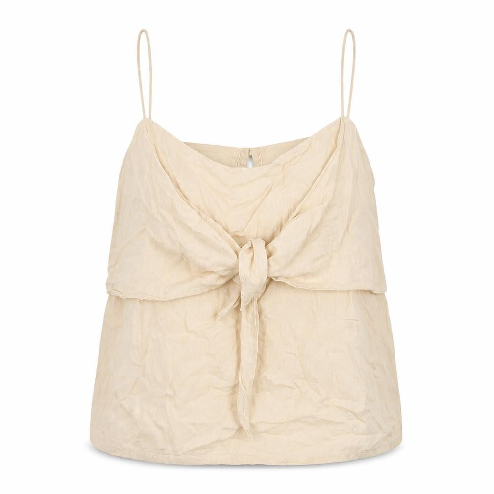 ASOS Womens Beige Cotton Basic Tank Size 12 Round Neck