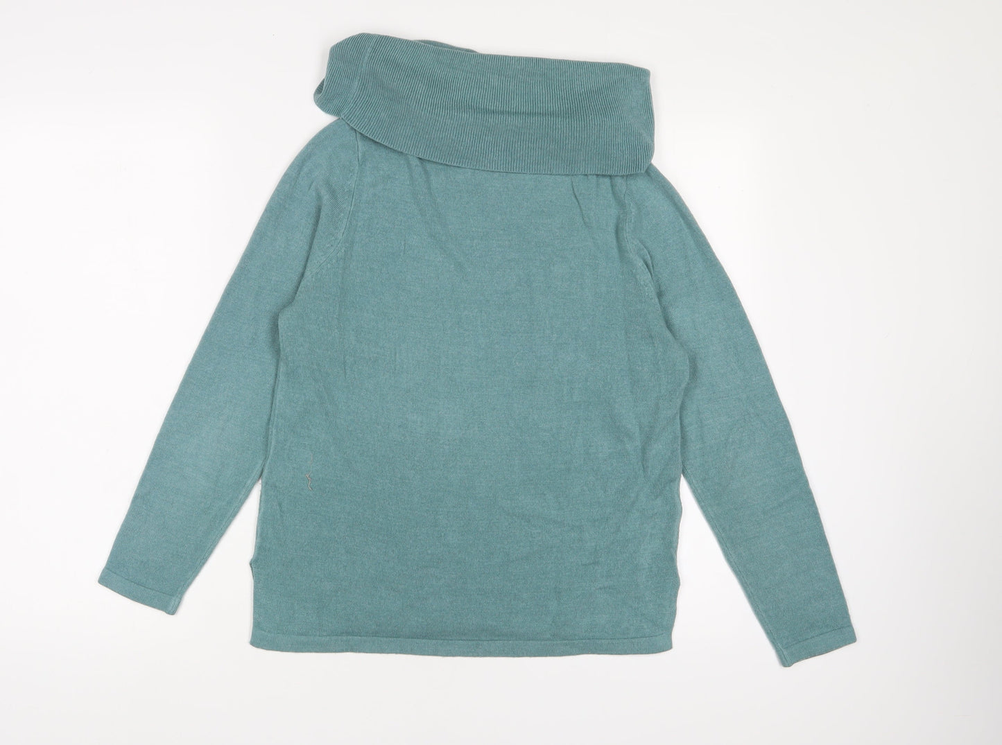 Marks and Spencer Womens Blue Roll Neck Acrylic Pullover Jumper Size 2