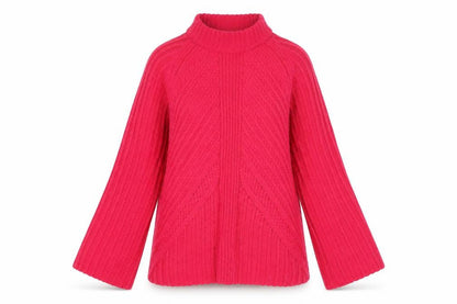 Saint Womens Pink Crew Neck Polyester Pullover Jumper Size S