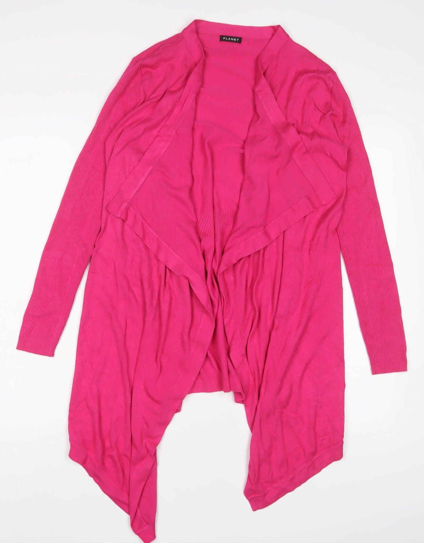 Planet Womens Pink V-Neck Viscose Cardigan Jumper Size XS