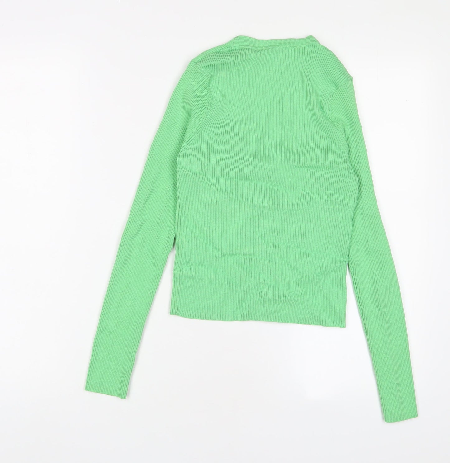 Marks and Spencer Womens Green V-Neck Viscose Cardigan Jumper Size 10