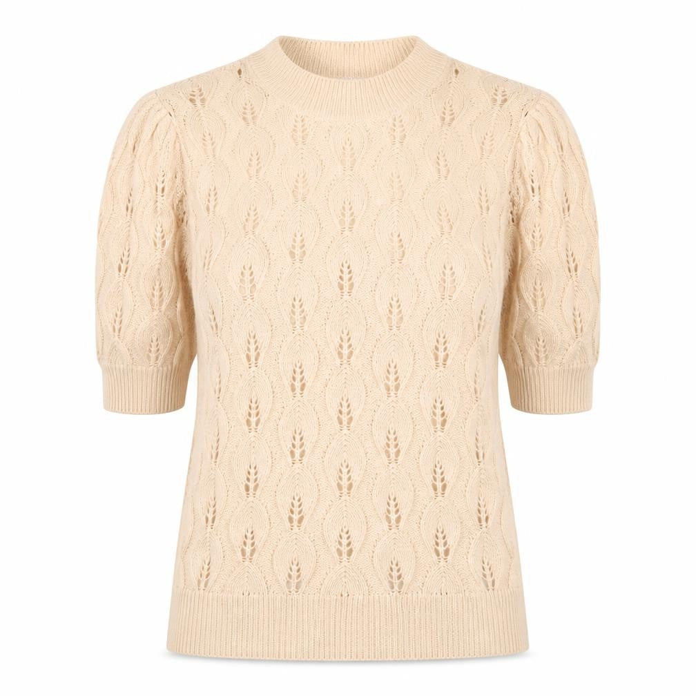 NE3XT Womens Beige Round Neck Cotton Pullover Jumper Size 10