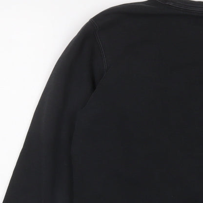 Reebok Mens Black Cotton Pullover Sweatshirt Size S