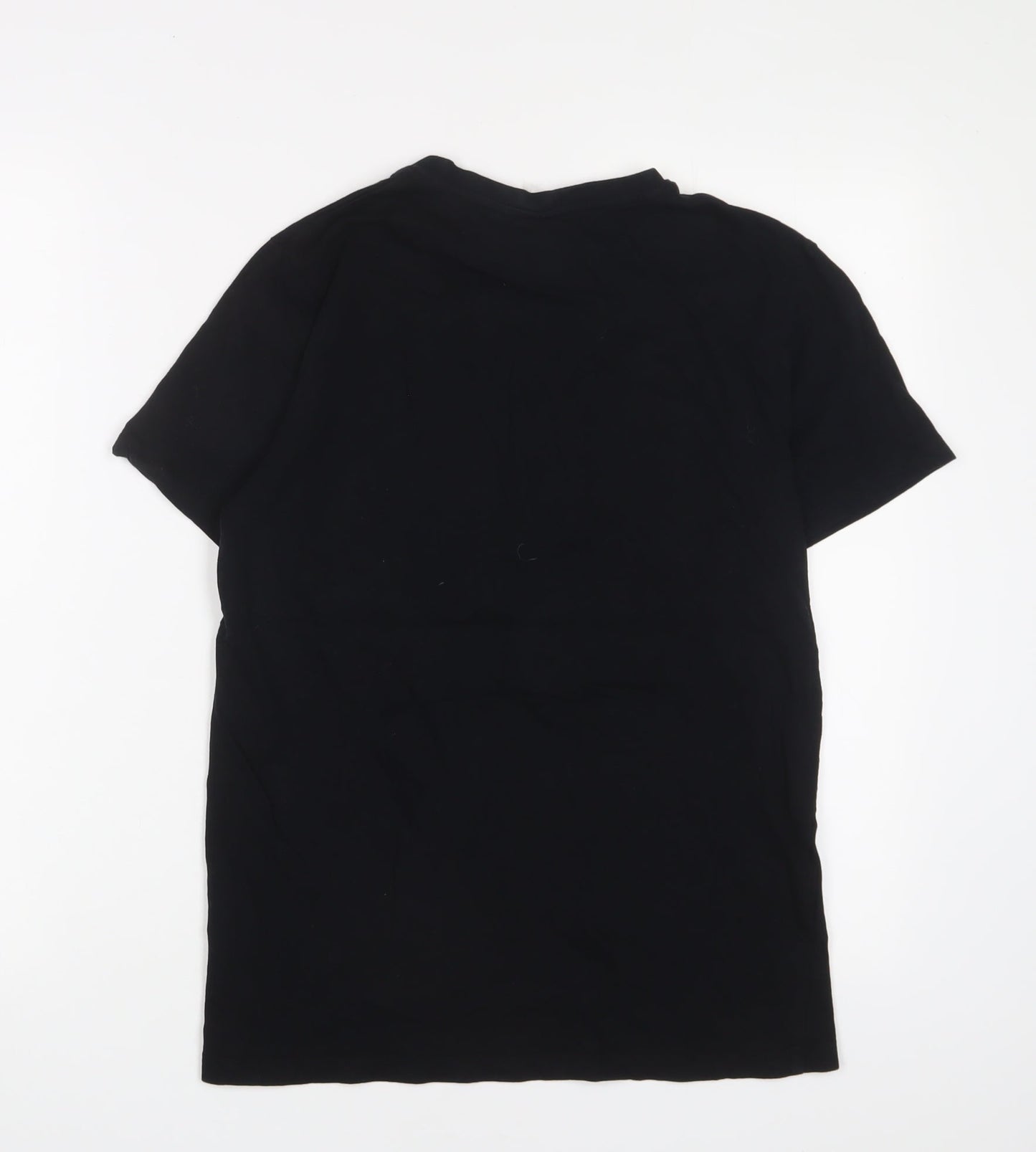 Rick & Morty Womens Black Cotton Basic T-Shirt Size S Crew Neck