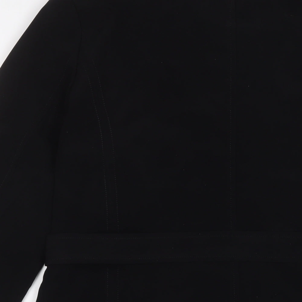 NEXT Womens Black Jacket Size 10 Button - Belted