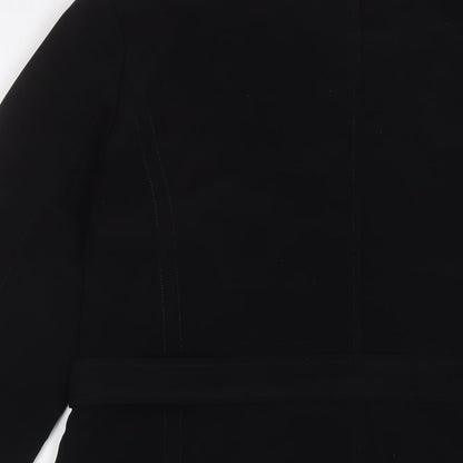 Next Womens Black Jacket Size 10 Button - Belted