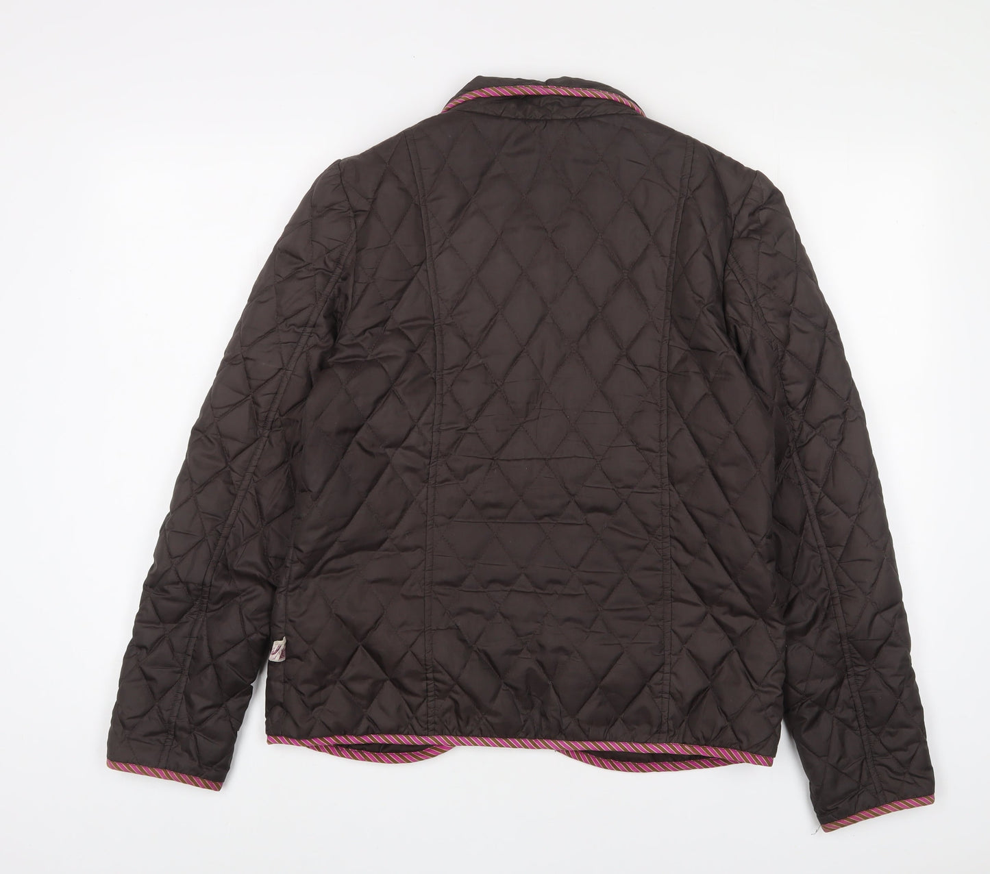 Knots Womens Brown Quilted Jacket Size 14 Button