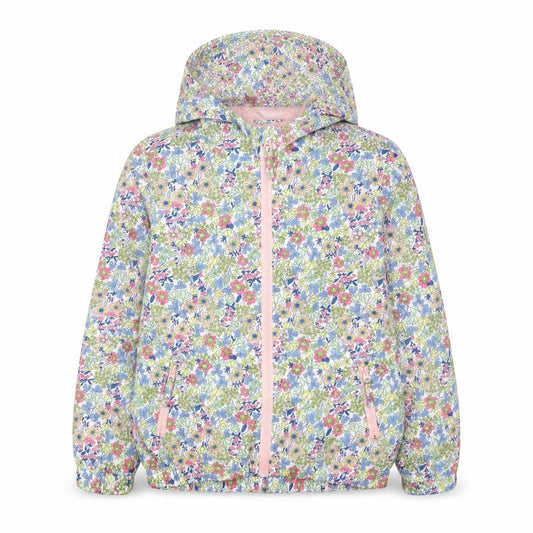 John Lewis Girls Multicoloured Floral Jacket Coat Size 9 Years Zip