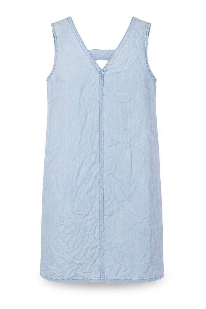 M&Co Womens Blue Cotton Shift Size 12 V-Neck Pullover