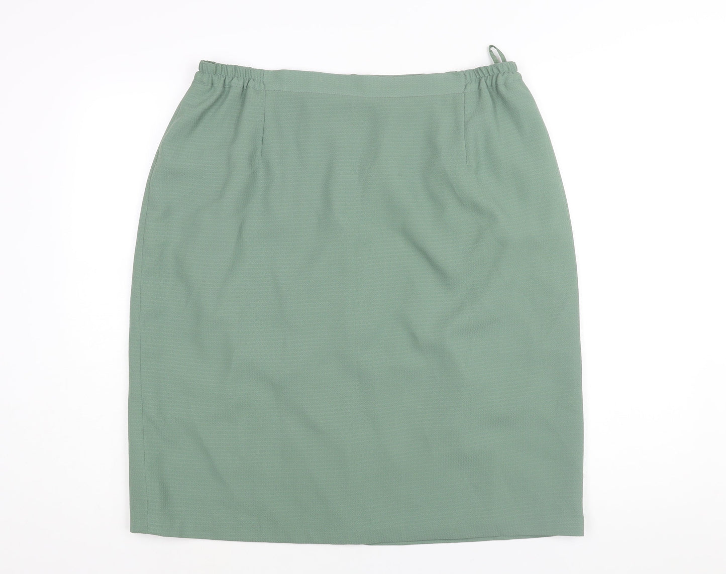 Fashion Extra Womens Green Polyester Straight & Pencil Skirt Size 34 in Zip