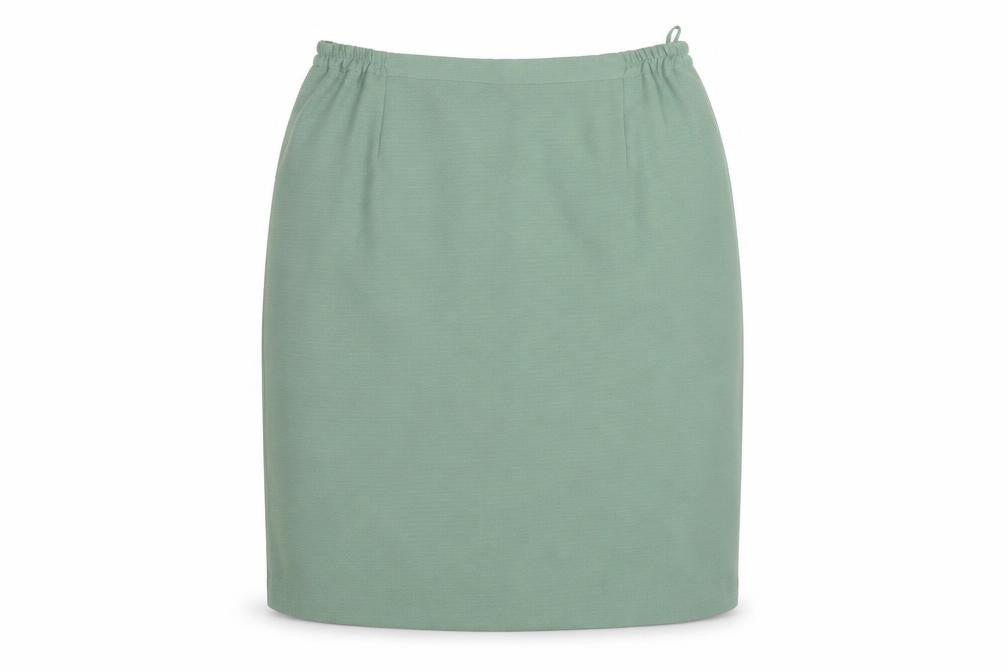 Fashion Extra Womens Green Polyester Straight & Pencil Skirt Size 34 in Zip