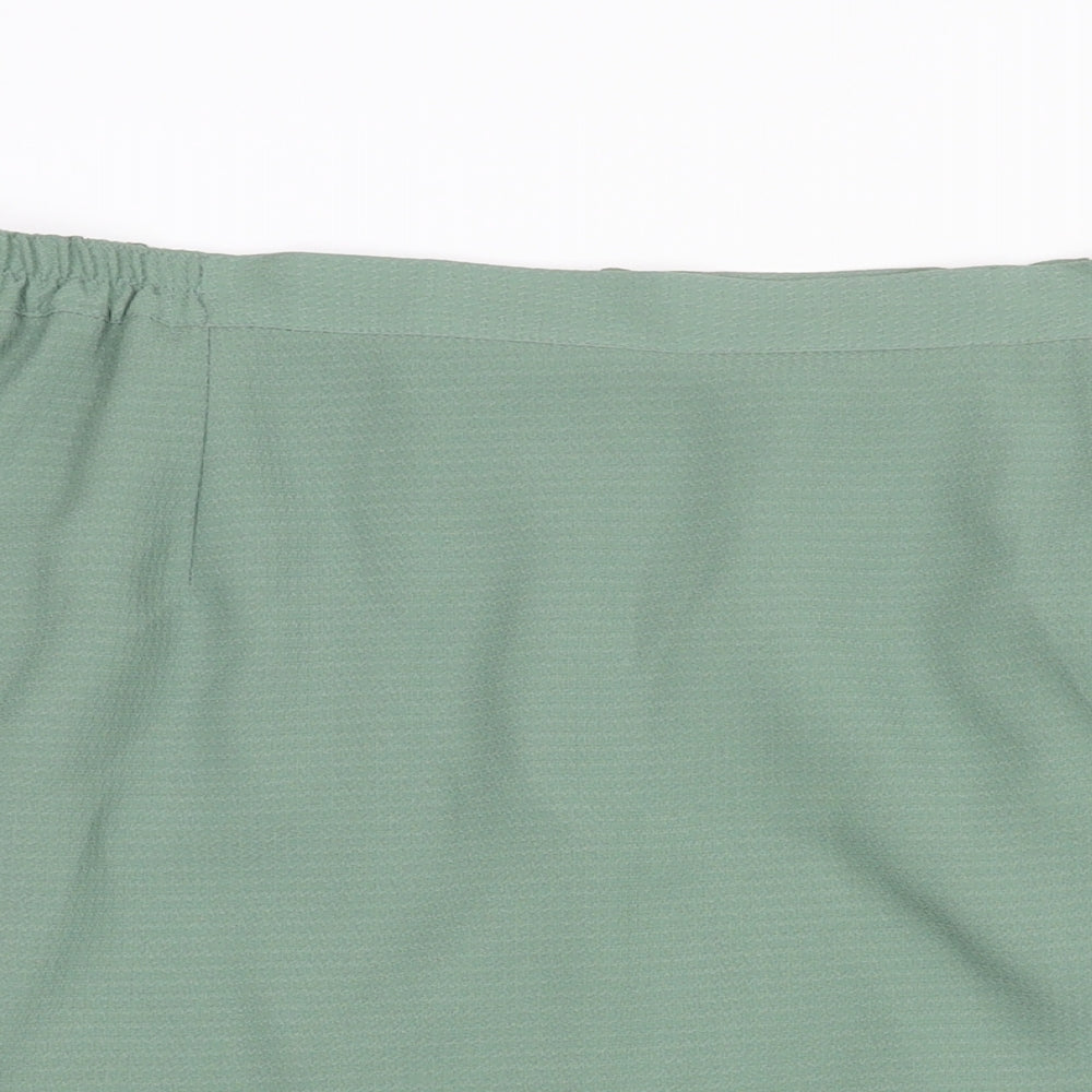 Fashion Extra Womens Green Polyester Straight & Pencil Skirt Size 34 in Zip