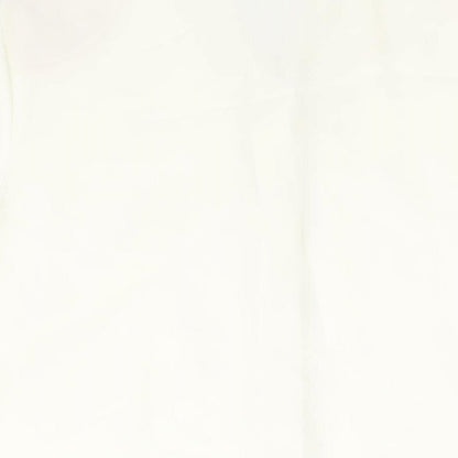 Perceptions Womens Ivory Polyester Basic Blouse Size 12 Collared - Embroidered Detail
