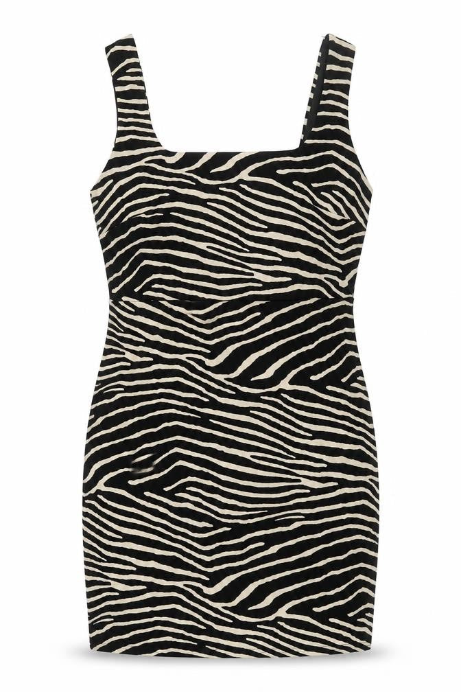 H&M Womens Black Geometric Polyester Bodycon Size L Square Neck Pullover