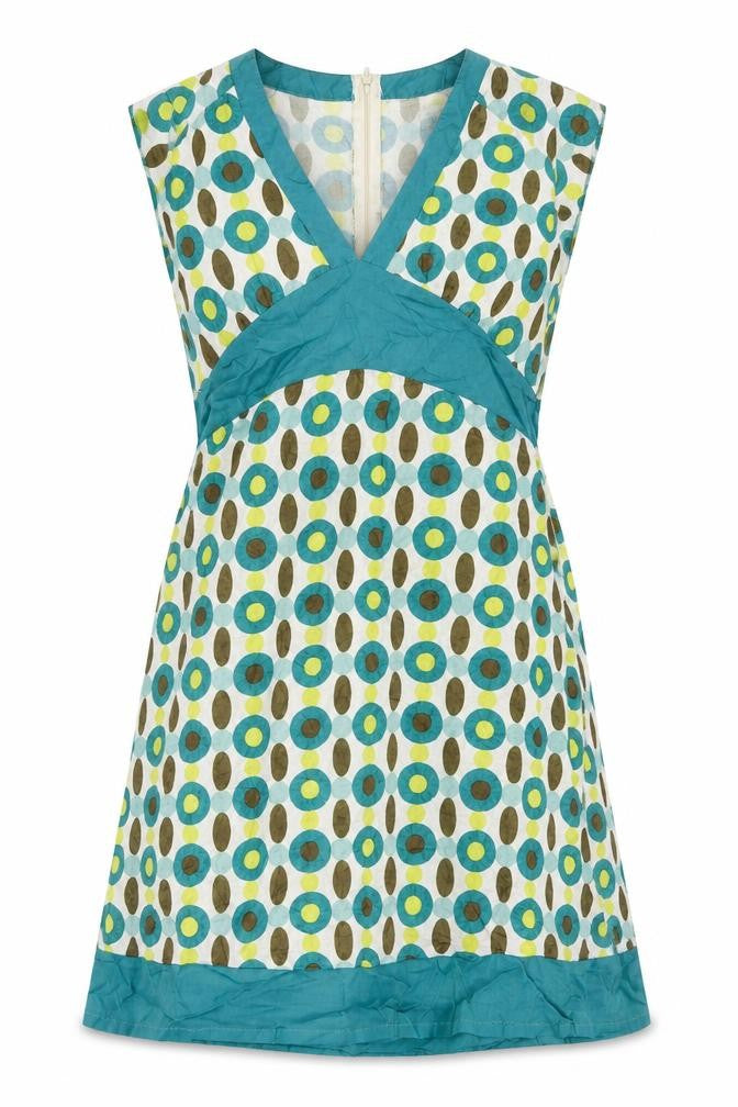 Urban Behavior Womens Multicoloured Geometric Cotton Shift Size 12 V-Neck Zip